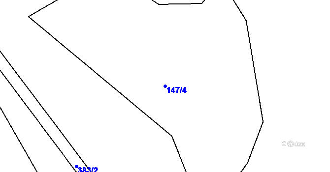 Parcela st. 147/4 v KÚ Bradlec, Katastrální mapa