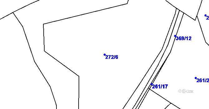 Parcela st. 272/6 v KÚ Bradlec, Katastrální mapa