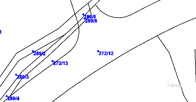 Parcela st. 272/12 v KÚ Bradlec, Katastrální mapa