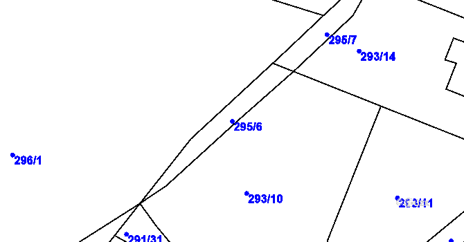 Parcela st. 295/6 v KÚ Bradlec, Katastrální mapa