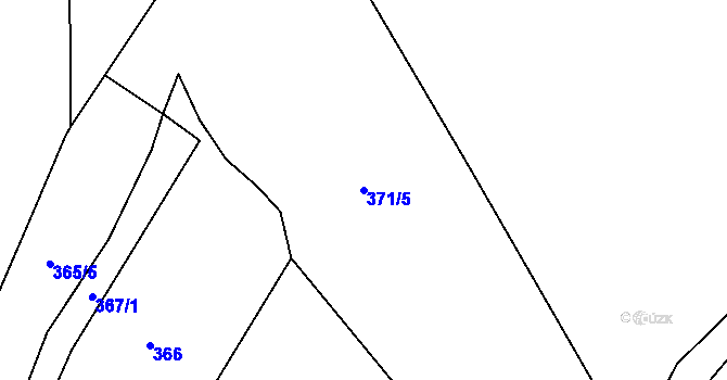 Parcela st. 371/5 v KÚ Brandlín, Katastrální mapa