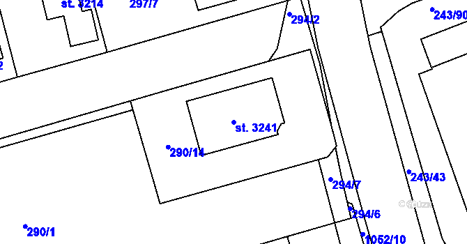 Parcela st. 3241 v KÚ Brandýs nad Labem, Katastrální mapa