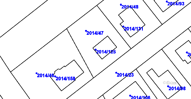 Parcela st. 2014/125 v KÚ Stará Boleslav, Katastrální mapa