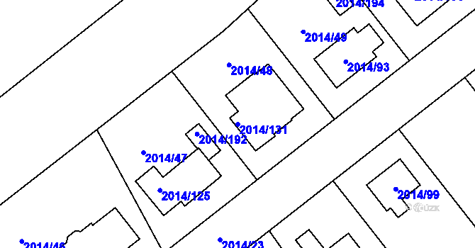 Parcela st. 2014/131 v KÚ Stará Boleslav, Katastrální mapa
