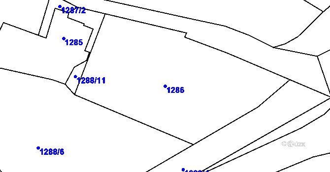 Parcela st. 1286 v KÚ Stará Boleslav, Katastrální mapa