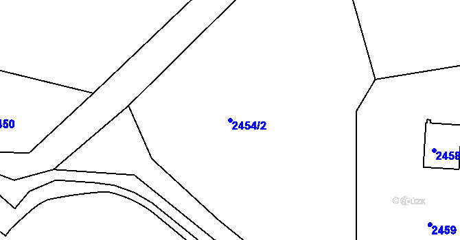Parcela st. 2454/2 v KÚ Stará Boleslav, Katastrální mapa