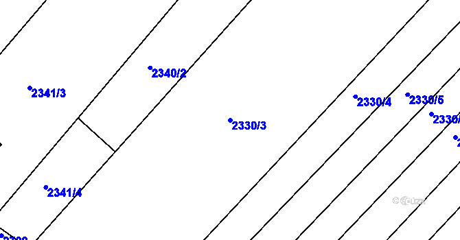 Parcela st. 2330/3 v KÚ Stará Boleslav, Katastrální mapa