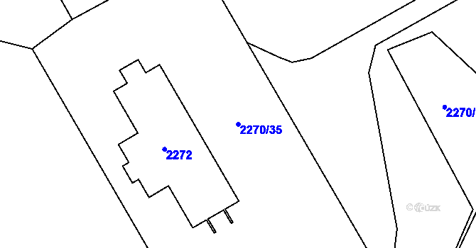 Parcela st. 2270/35 v KÚ Stará Boleslav, Katastrální mapa