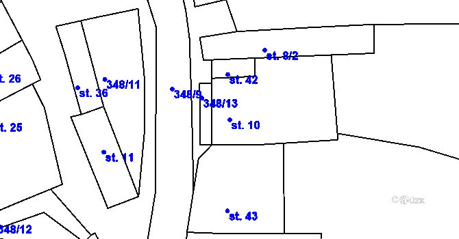 Parcela st. 10 v KÚ Popovice u Brandýsa nad Labem, Katastrální mapa