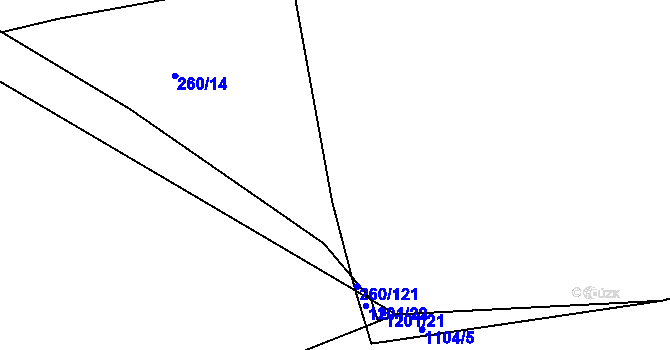 Parcela st. 260/115 v KÚ Brandýsek, Katastrální mapa