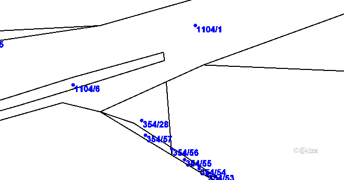 Parcela st. 354/27 v KÚ Brandýsek, Katastrální mapa