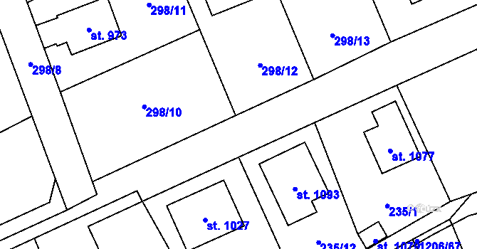 Parcela st. 298/15 v KÚ Brandýsek, Katastrální mapa