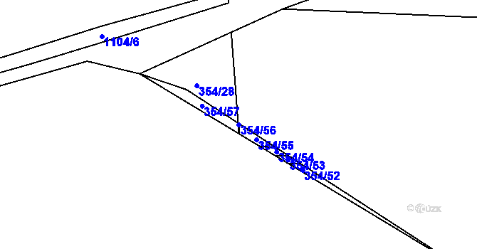 Parcela st. 354/56 v KÚ Brandýsek, Katastrální mapa