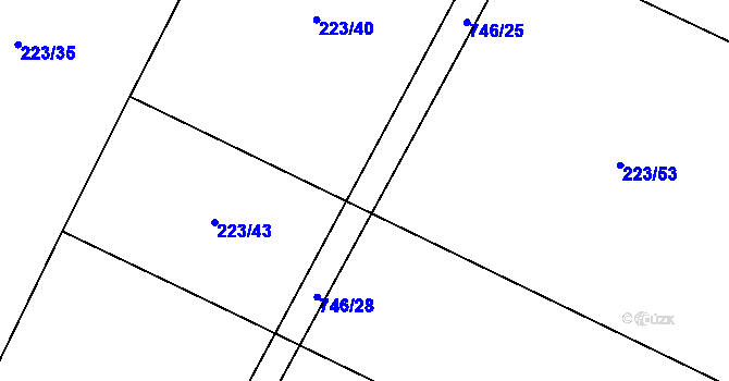 Parcela st. 746/27 v KÚ Branice, Katastrální mapa