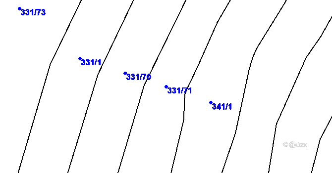 Parcela st. 331/71 v KÚ Branice, Katastrální mapa