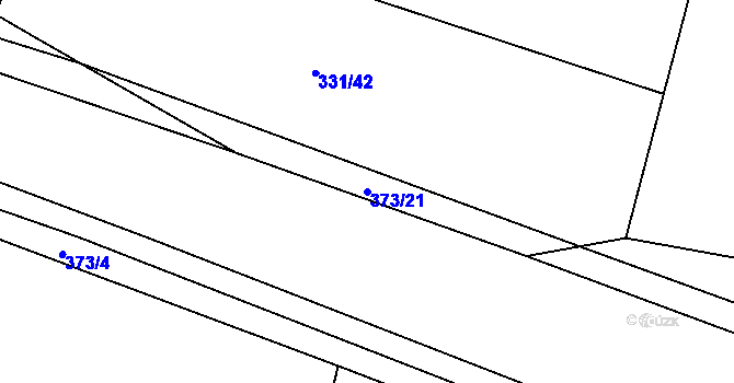 Parcela st. 373/21 v KÚ Branice, Katastrální mapa