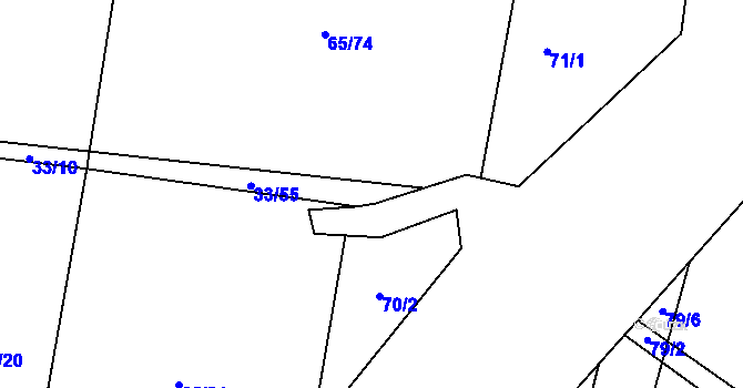 Parcela st. 33/54 v KÚ Branice, Katastrální mapa