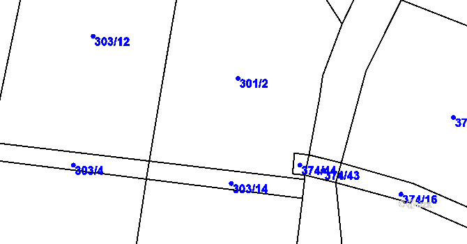 Parcela st. 303/6 v KÚ Branice, Katastrální mapa