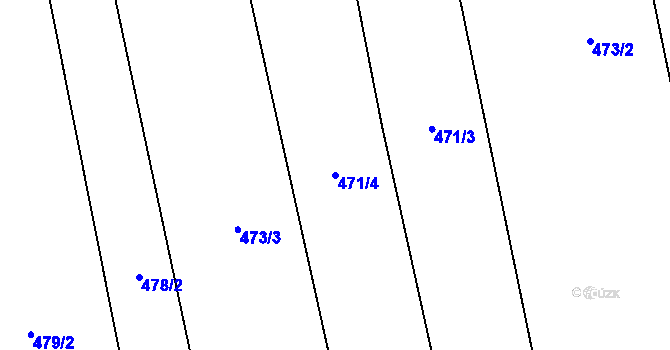 Parcela st. 471/4 v KÚ Okrouhlá u Branic, Katastrální mapa