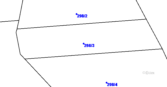 Parcela st. 298/3 v KÚ Okrouhlá u Branic, Katastrální mapa