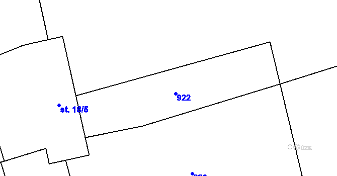 Parcela st. 43/2 v KÚ Stehlovice, Katastrální mapa