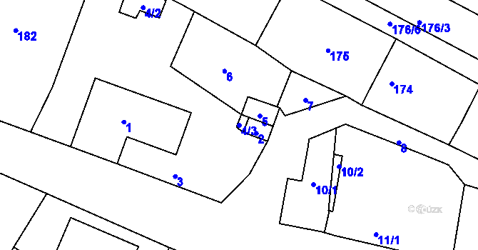 Parcela st. 4/3 v KÚ Braníškov, Katastrální mapa