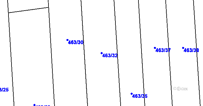 Parcela st. 463/32 v KÚ Branka u Opavy, Katastrální mapa