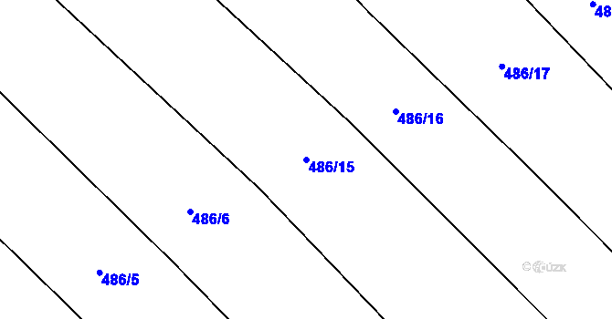 Parcela st. 486/15 v KÚ Branka u Opavy, Katastrální mapa