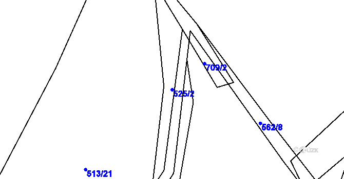 Parcela st. 525/2 v KÚ Branka u Opavy, Katastrální mapa