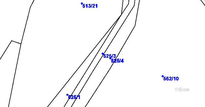 Parcela st. 525/3 v KÚ Branka u Opavy, Katastrální mapa