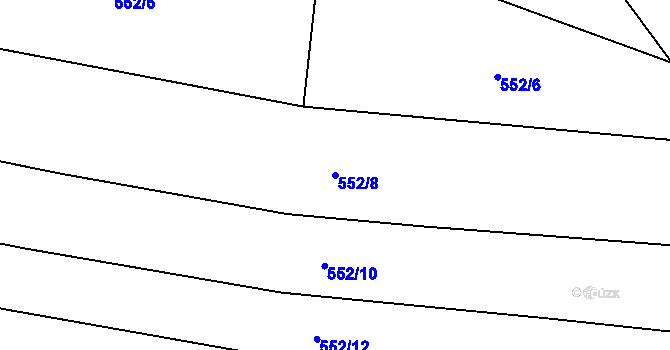 Parcela st. 552/8 v KÚ Branka u Opavy, Katastrální mapa