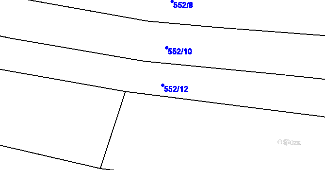 Parcela st. 552/12 v KÚ Branka u Opavy, Katastrální mapa