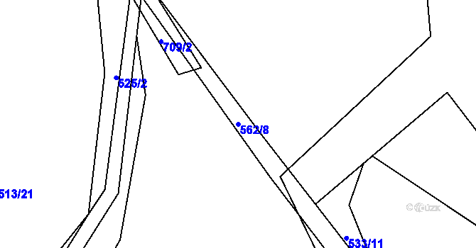 Parcela st. 562/8 v KÚ Branka u Opavy, Katastrální mapa