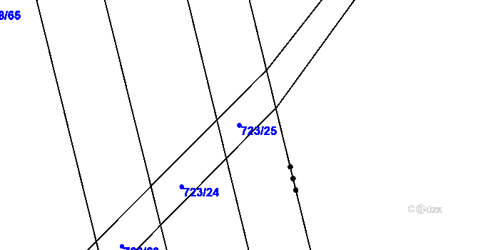 Parcela st. 723/25 v KÚ Branka u Opavy, Katastrální mapa