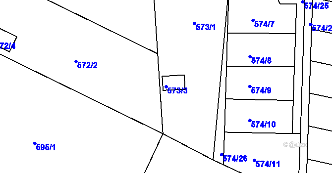 Parcela st. 573/3 v KÚ Branka u Opavy, Katastrální mapa