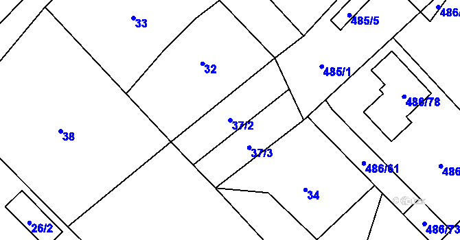 Parcela st. 37/2 v KÚ Branka u Opavy, Katastrální mapa
