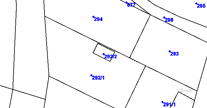 Parcela st. 292/2 v KÚ Branka u Opavy, Katastrální mapa