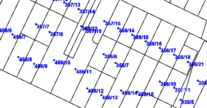 Parcela st. 356/6 v KÚ Branka u Opavy, Katastrální mapa