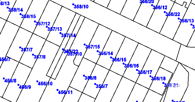 Parcela st. 356/14 v KÚ Branka u Opavy, Katastrální mapa