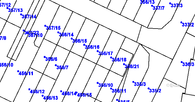 Parcela st. 356/17 v KÚ Branka u Opavy, Katastrální mapa