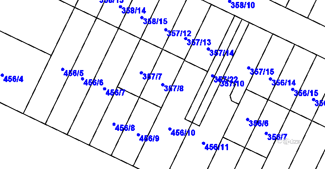 Parcela st. 357/8 v KÚ Branka u Opavy, Katastrální mapa