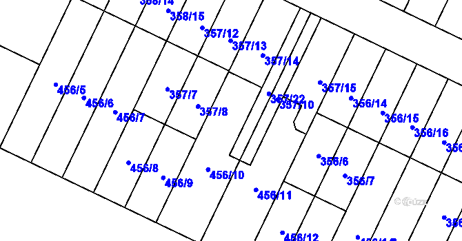 Parcela st. 357/9 v KÚ Branka u Opavy, Katastrální mapa