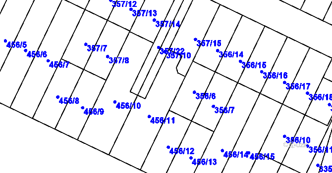 Parcela st. 357/11 v KÚ Branka u Opavy, Katastrální mapa