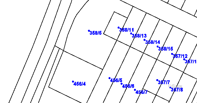 Parcela st. 358/6 v KÚ Branka u Opavy, Katastrální mapa