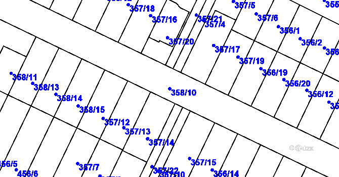 Parcela st. 358/10 v KÚ Branka u Opavy, Katastrální mapa