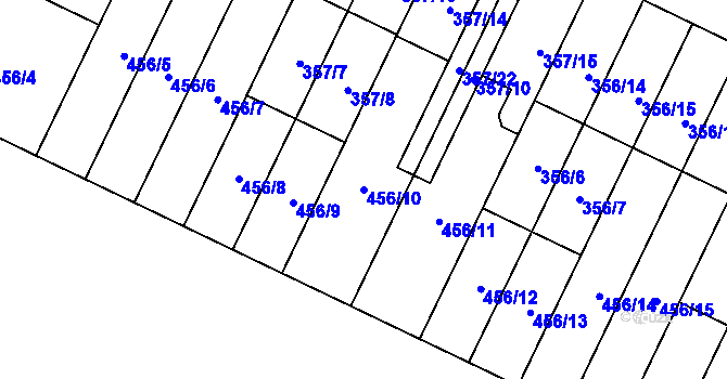 Parcela st. 456/10 v KÚ Branka u Opavy, Katastrální mapa