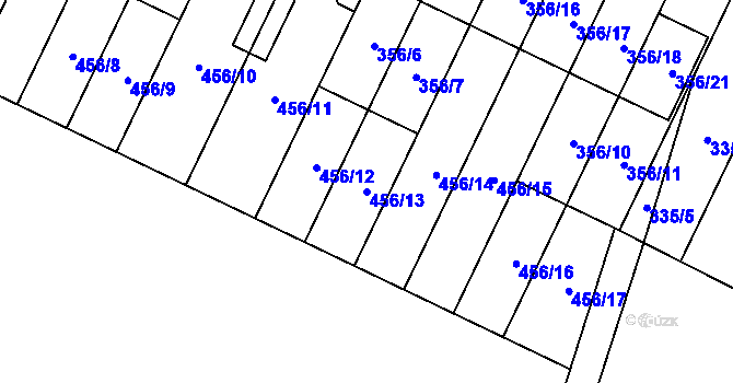 Parcela st. 456/13 v KÚ Branka u Opavy, Katastrální mapa