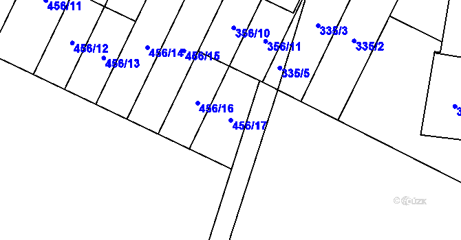 Parcela st. 456/17 v KÚ Branka u Opavy, Katastrální mapa
