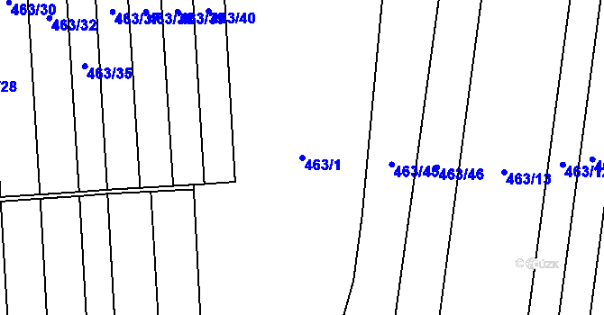 Parcela st. 463/1 v KÚ Branka u Opavy, Katastrální mapa