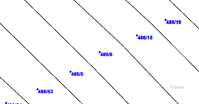 Parcela st. 486/6 v KÚ Branka u Opavy, Katastrální mapa